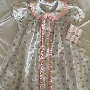 NWT Pink and White James & Lottie Christmas Bell Dress size 2T